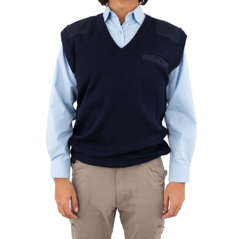 Dutch Navy Blue Wool V-Neck Sweater Vest | Issued, , large image number 0